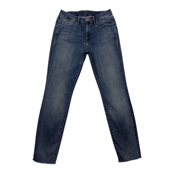 Mother The Looker Ankle Fray High‑Waisted Skinny Jeans Sz 27 USA Made - Picture 1 of 16
